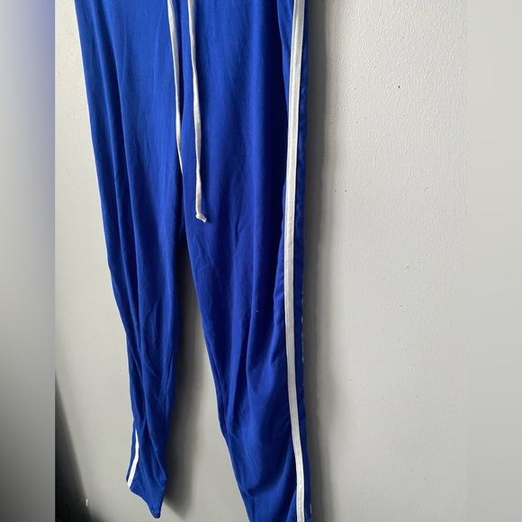 🌸Side Strip Drawstring Sports Pants - Blue🌸 - Picture 3 of 4
